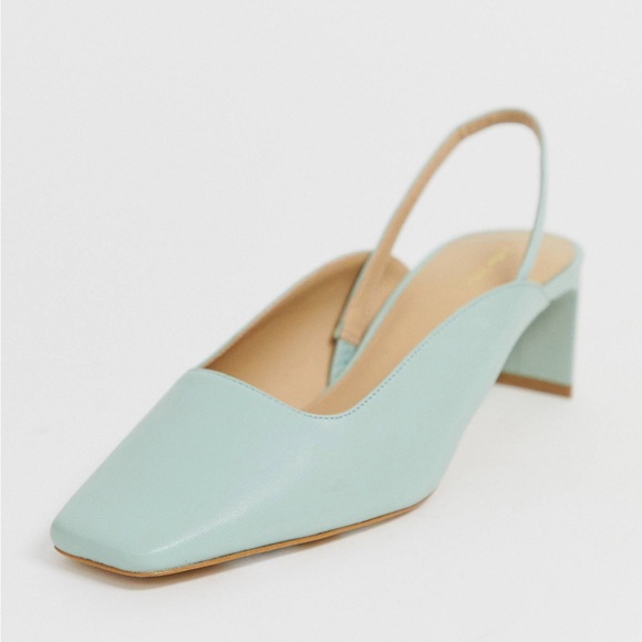 NWT & Other Stories Square Toe Kitten Heel Mules Sz 6.5/ EU 36 - Picture 4 of 12